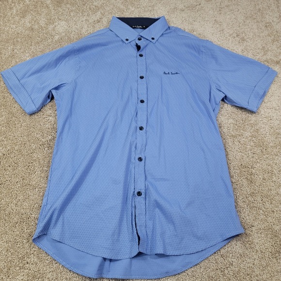 Paul Smith London‎ Button Down Shirt Short Sleeve Patterned XL - Picture 1 of 5